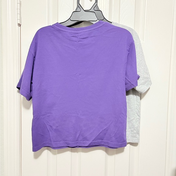 (3) Champion logo short sleeve crop top t-shirts for big girls / Size: Large - Picture 6 of 15